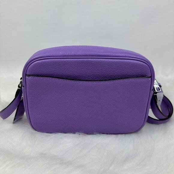 Coach Jamie Crossbody Camera Bag In Leather/Silver/Iris CR110 NWT - Picture 4 of 12